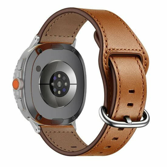 Klassisches Lederarmband - Braun - Samsung Galaxy Watch 8 Classic - 46mm