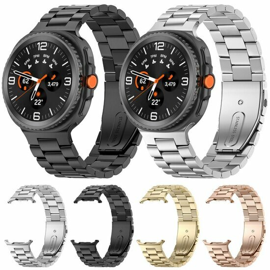 Stahlgliederarmband - Schwarz - Samsung Galaxy Watch 8 Classic - 46mm