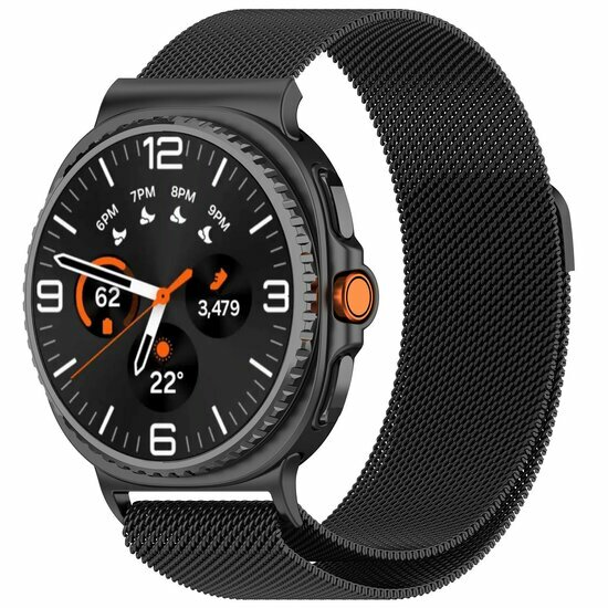 Milanaise Armband - Schwarz - Samsung Galaxy Watch 8 Classic - 46mm