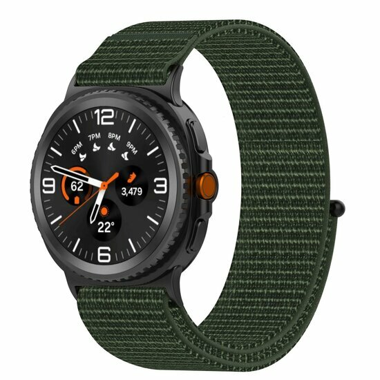Sportloop Nylonband - Dunkelgr&uuml;n - Samsung Galaxy Watch 8 Classic - 46mm
