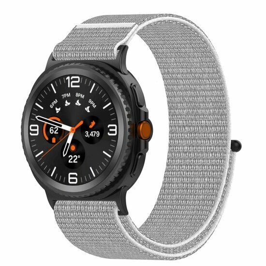 Sportloop Nylonband - Hellgrau - Samsung Galaxy Watch 8 Classic - 46mm