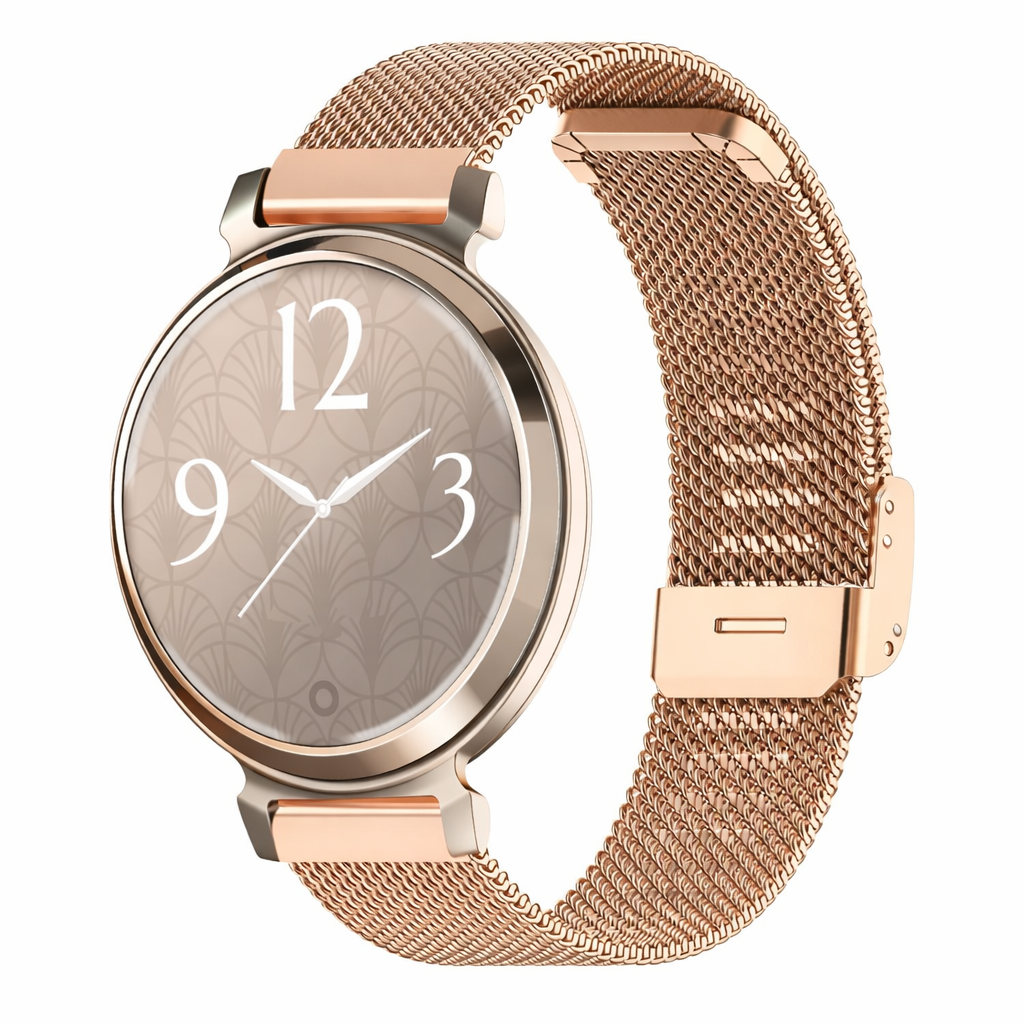 Milanaise-Armband mit Klemmverschluss - Ros&eacute;gold - Garmin Lily 2