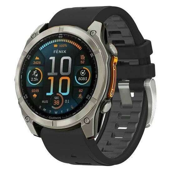Silikonarmband - Schwarz - Garmin Instinct E - 40mm