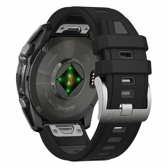 Silikonarmband - Schwarz - Garmin Instinct E - 40mm