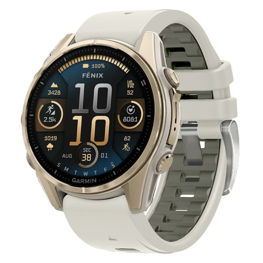 Silikonarmband - Sandgrau - Garmin Fenix 8 - 43mm