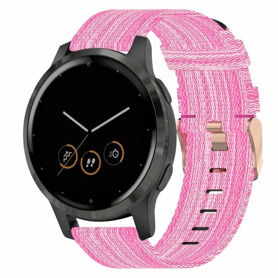 Garmin Venu 4 - 41mm - Canvas-Nylonarmband - Rosa