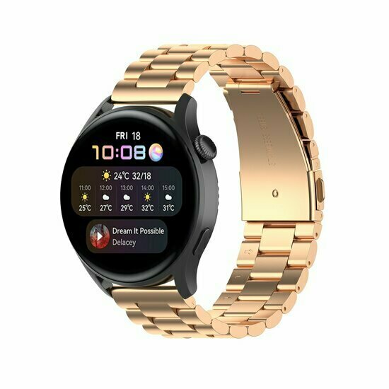 Edelstahl-Gliederarmband - Champagner Gold - Huawei Watch GT 6 / GT 6 pro - 46mm