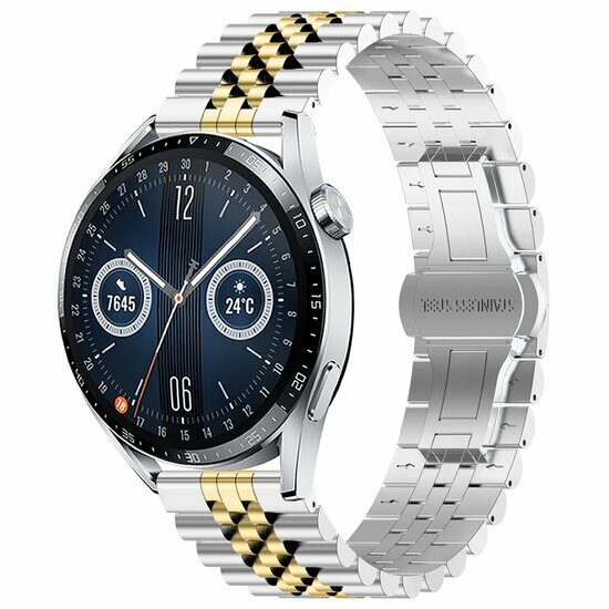 Edelstahlarmband - Silber / Gold - Huawei Watch GT 6 / GT 6 pro - 46mm