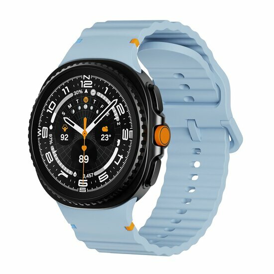 Classic Wave Silikonarmband - Blau - Samsung Galaxy Watch 8 Classic - 46mm