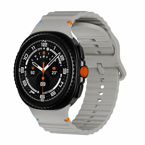 Classic Wave Silikonarmband - Grau - Samsung Galaxy Watch 8 Classic - 46mm