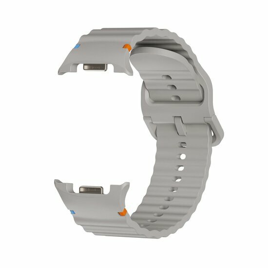Classic Wave Silikonarmband - Grau - Samsung Galaxy Watch 8 Classic - 46mm