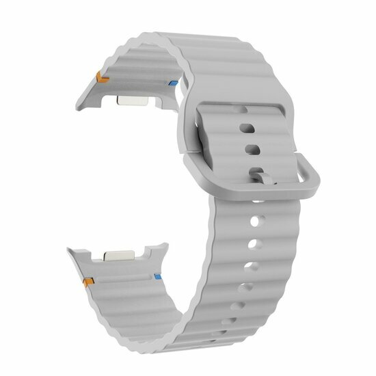 Classic Wave Silikonarmband - Grau - Samsung Galaxy Watch 8 Classic - 46mm