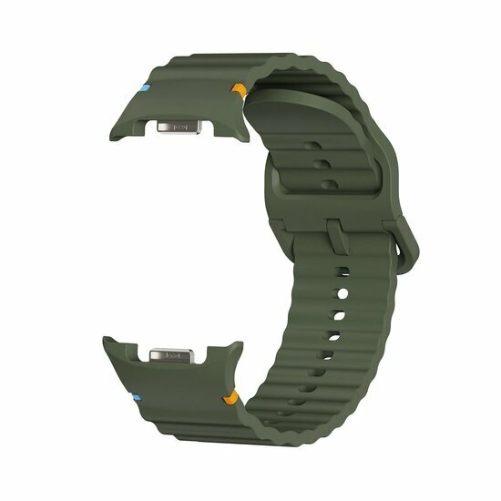 Classic Wave Silikonarmband - Dunkelgr&uuml;n - Samsung Galaxy Watch 8 Classic - 46mm