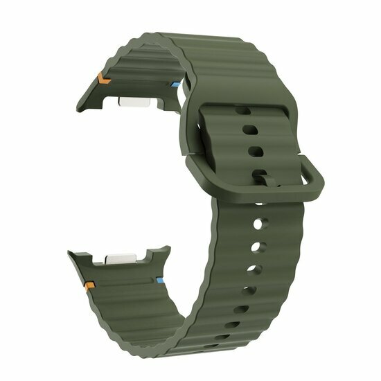 Classic Wave Silikonarmband - Dunkelgr&uuml;n - Samsung Galaxy Watch 8 Classic - 46mm