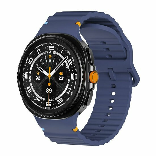 Classic Wave Silikonarmband - Dunkelblau - Samsung Galaxy Watch 8 Classic - 46mm