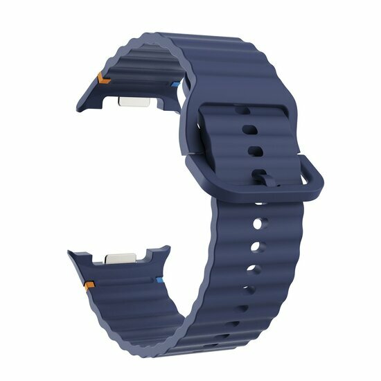 Classic Wave Silikonarmband - Dunkelblau - Samsung Galaxy Watch 8 Classic - 46mm