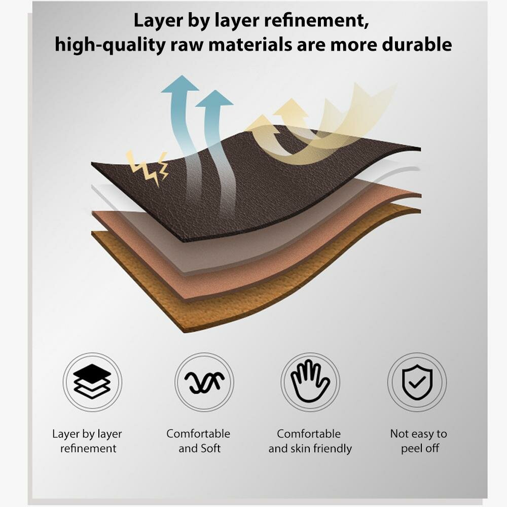 Lederarmband mit schwarzem Anschluss - Schwarz - Samsung Galaxy Watch 8 - 40mm / 44mm