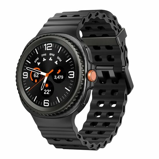 Marine Silikonarmband - Schwarz - Samsung Galaxy Watch 8 Classic - 46mm