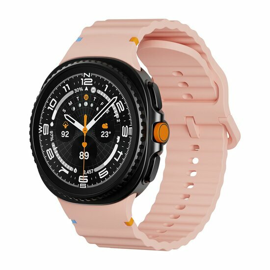Classic Wave Silikonarmband - Rosa - Samsung Galaxy Watch 8 Classic - 46mm