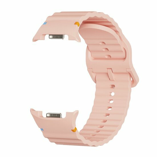 Classic Wave Silikonarmband - Rosa - Samsung Galaxy Watch 8 Classic - 46mm