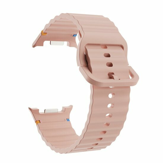 Classic Wave Silikonarmband - Rosa - Samsung Galaxy Watch 8 Classic - 46mm