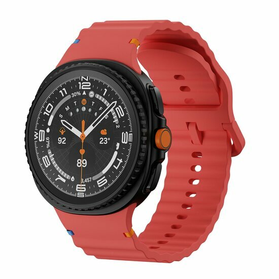 Classic Wave Silikonarmband - Rot - Samsung Galaxy Watch 8 Classic - 46mm