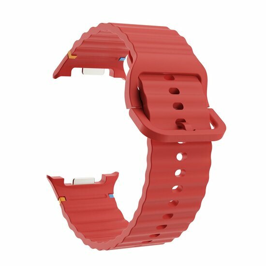 Classic Wave Silikonarmband - Rot - Samsung Galaxy Watch 8 Classic - 46mm