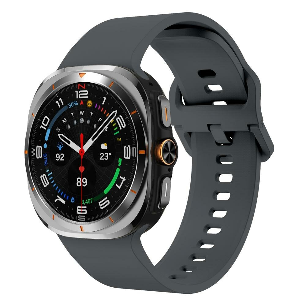 Einfarbiges Silikonarmband - Dunkelgrau - Samsung Galaxy Watch Ultra - 47mm