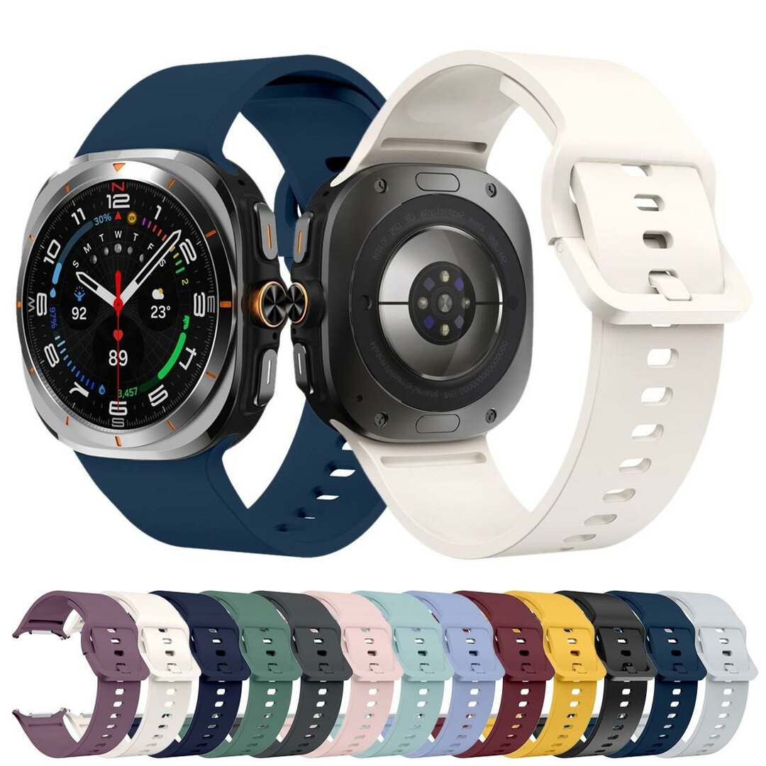 Einfarbiges Silikonarmband - Pastellblau - Samsung Galaxy Watch Ultra - 47mm
