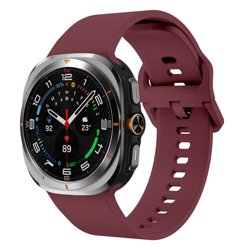 Einfarbiges Silikonarmband - Bordeaux - Samsung Galaxy Watch Ultra - 47mm