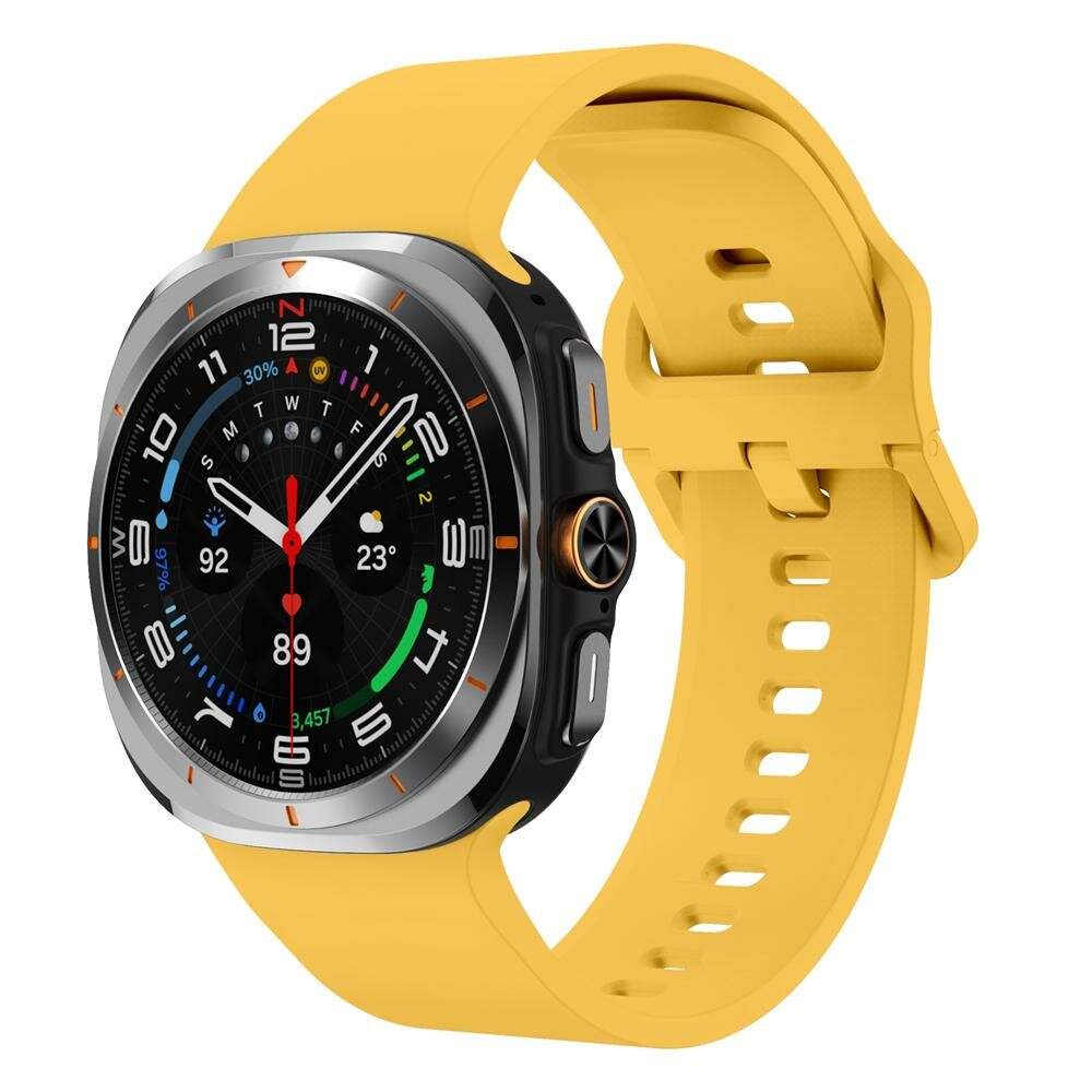 Einfarbiges Silikonarmband - Gelb - Samsung Galaxy Watch Ultra - 47mm