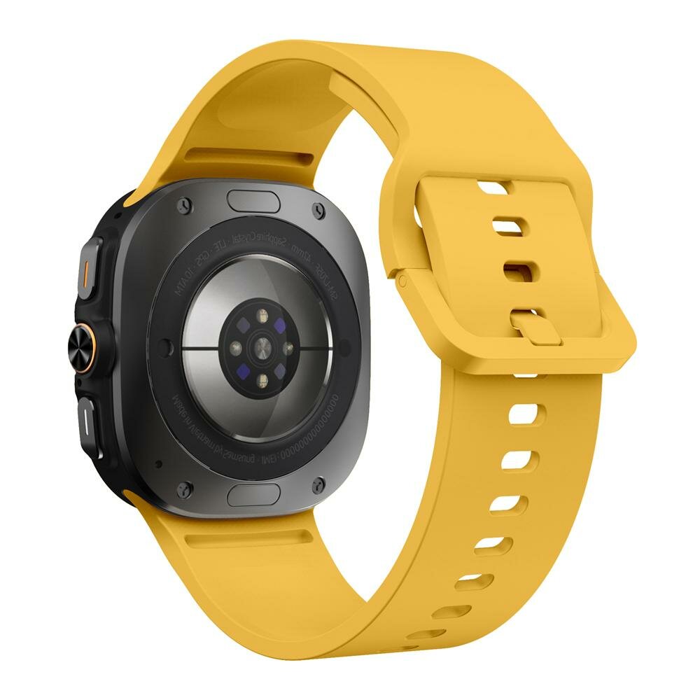Einfarbiges Silikonarmband - Gelb - Samsung Galaxy Watch Ultra - 47mm