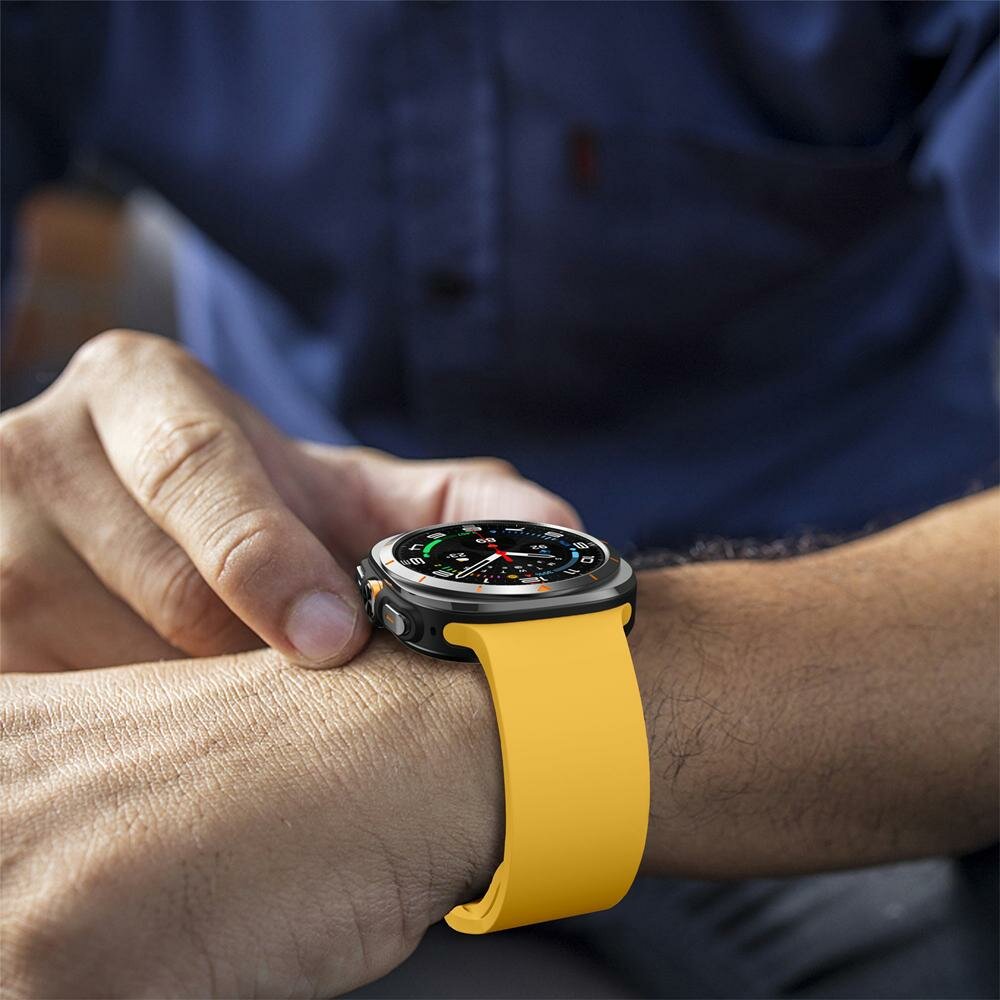 Einfarbiges Silikonarmband - Gelb - Samsung Galaxy Watch Ultra - 47mm