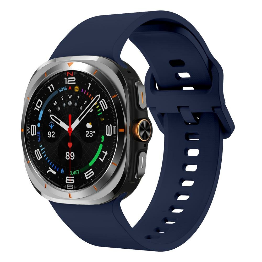 Einfarbiges Silikonarmband - Dunkelblau - Samsung Galaxy Watch Ultra - 47mm