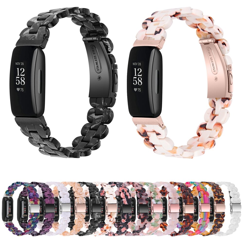 Fitbit Inspire 3 - Resin-Gliederarmband - Perlwei&szlig;