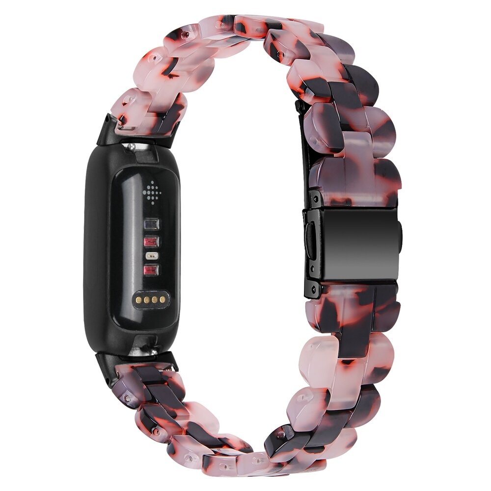 Fitbit Inspire 3 - Resin-Gliederarmband - Rosa mit schwarz