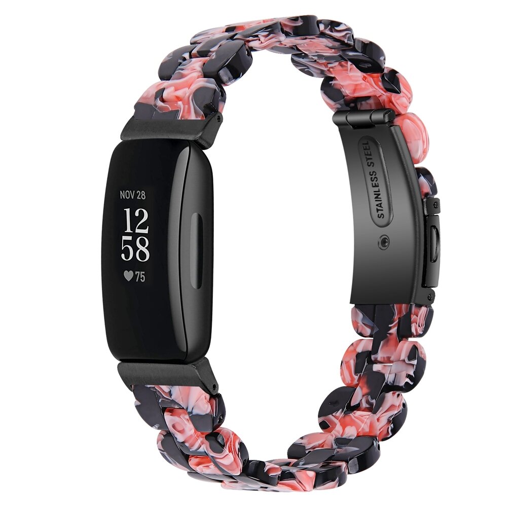 Fitbit Inspire 3 - Resin-Gliederarmband - Schwarz mit Rosa