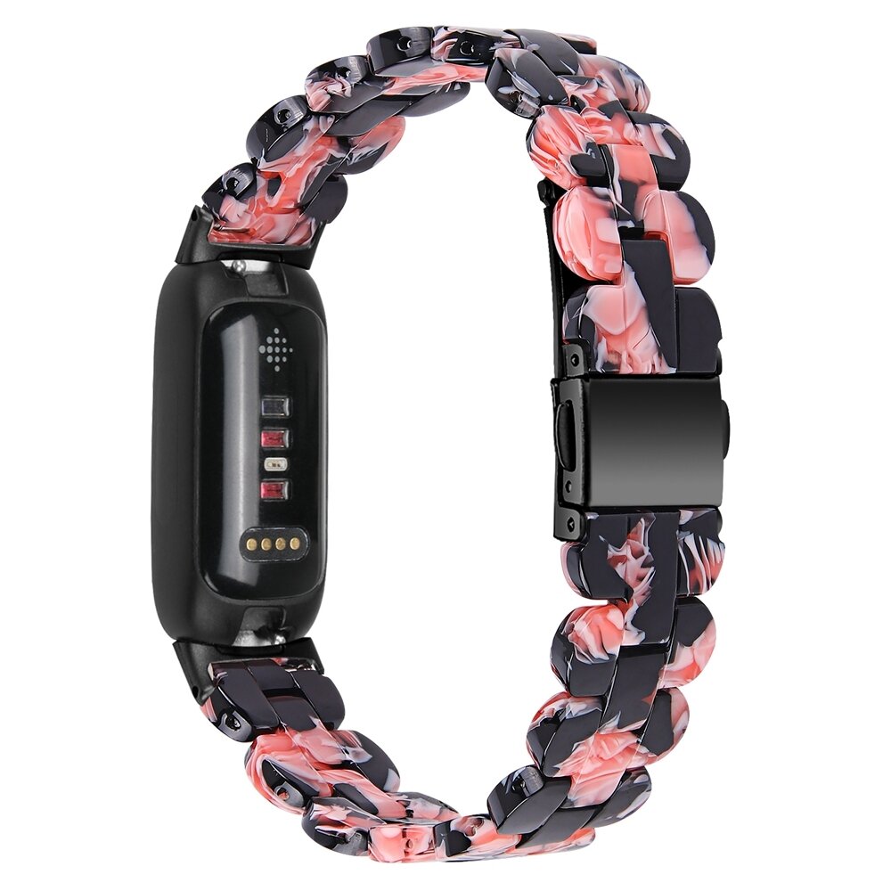 Fitbit Inspire 3 - Resin-Gliederarmband - Schwarz mit Rosa