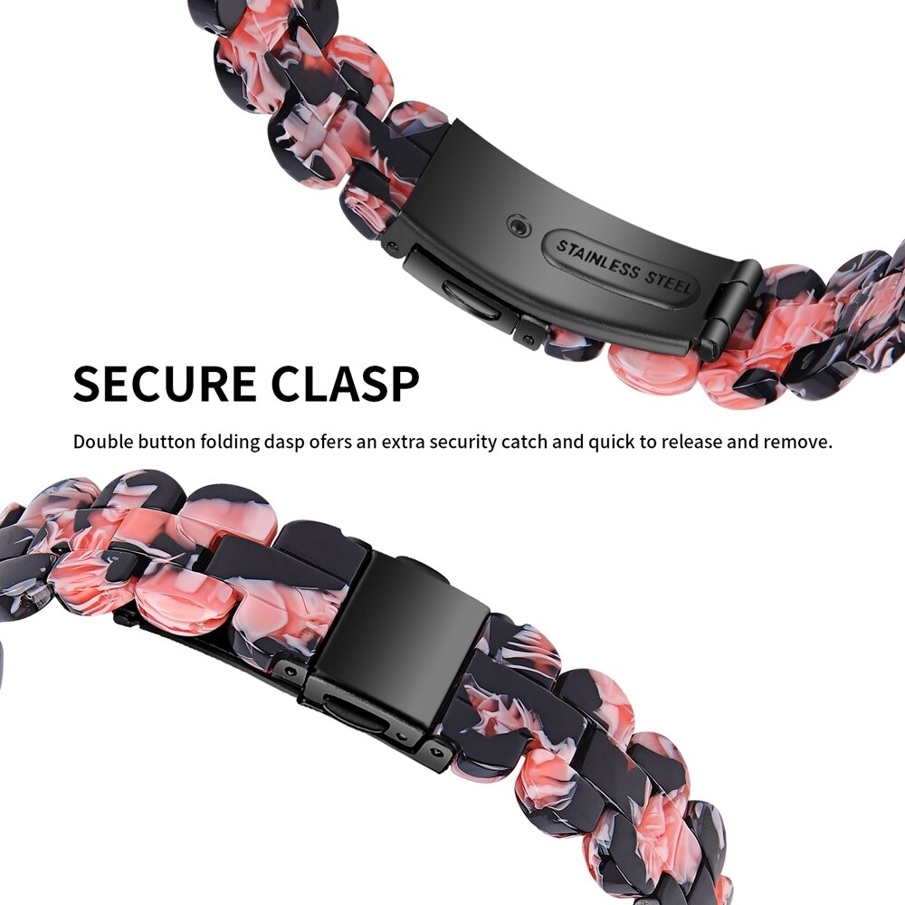 Fitbit Inspire 3 - Resin-Gliederarmband - Schwarz mit Rosa