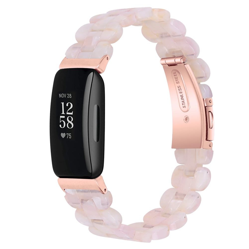 Fitbit Inspire 3 - Resin-Gliederarmband - Perle rosa