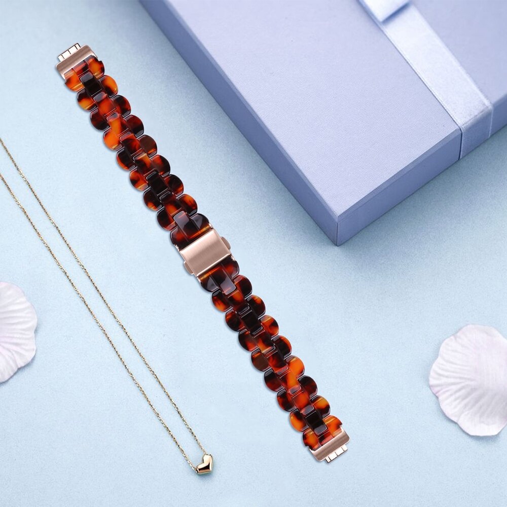 Fitbit Inspire 3 - Resin-Gliederarmband - Bernstein braun