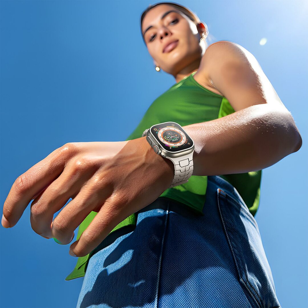 Dragon Scale Silikonarmband- Starlight - Geeignet f&uuml;r Apple Watch 44mm / 45mm / 46mm / 49mm
