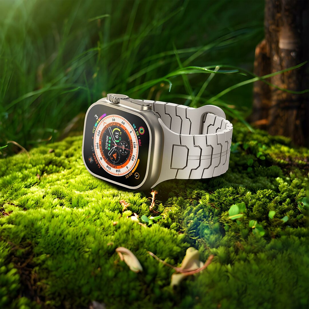 Dragon Scale Silikonarmband- Starlight - Geeignet f&uuml;r Apple Watch 44mm / 45mm / 46mm / 49mm
