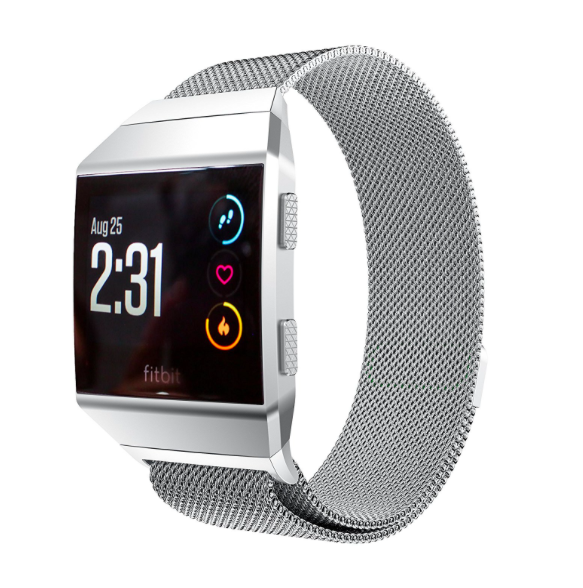 Fitbit Ionic Milanaise Armband - Gr&ouml;&szlig;e: Klein - Silber