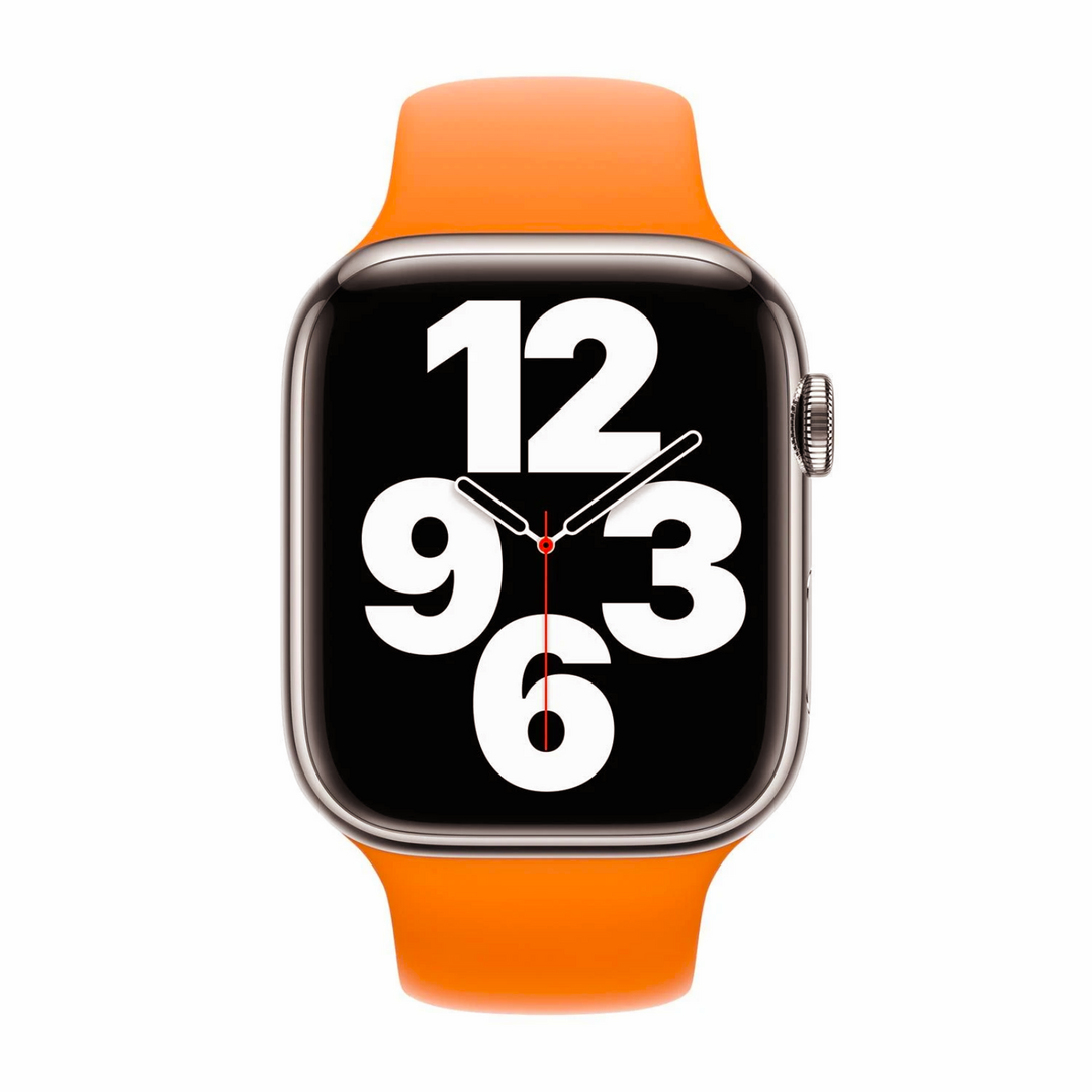 Gummi-Sportband - Orange - Geeignet f&uuml;r Apple Watch 38mm / 40mm / 41mm / 42mm