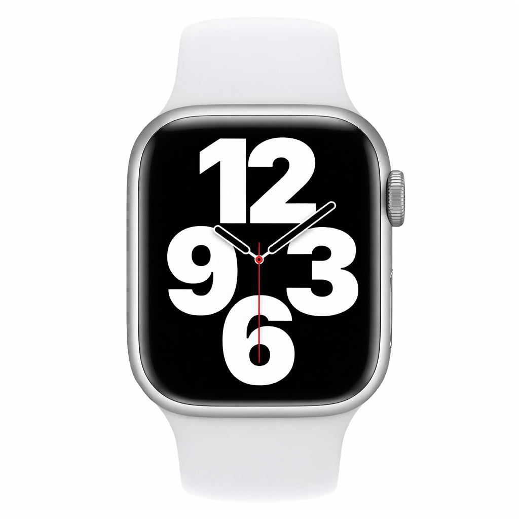 Gummi-Sportband - Wei&szlig; - Geeignet f&uuml;r Apple Watch 38mm / 40mm / 41mm / 42mm