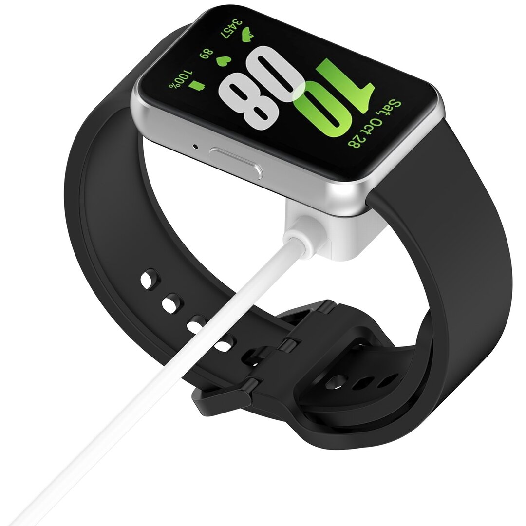 Ladeger&auml;t / Ladekabel - Geeignet f&uuml;r Huawei Watch Fit 5 / 4 / 3 / 2 / 1 / Fit New / Fit Mini - Huawei Honor Band - Huawei Band 9 / 8 / 7 / 6 - USB-C-Anschluss - 1 Meter - Wei&szlig;