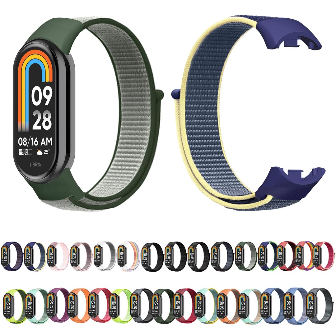 Sport Loop Nylon armband - Gr&uuml;n - Xiaomi Smart Band 8 &amp; 9