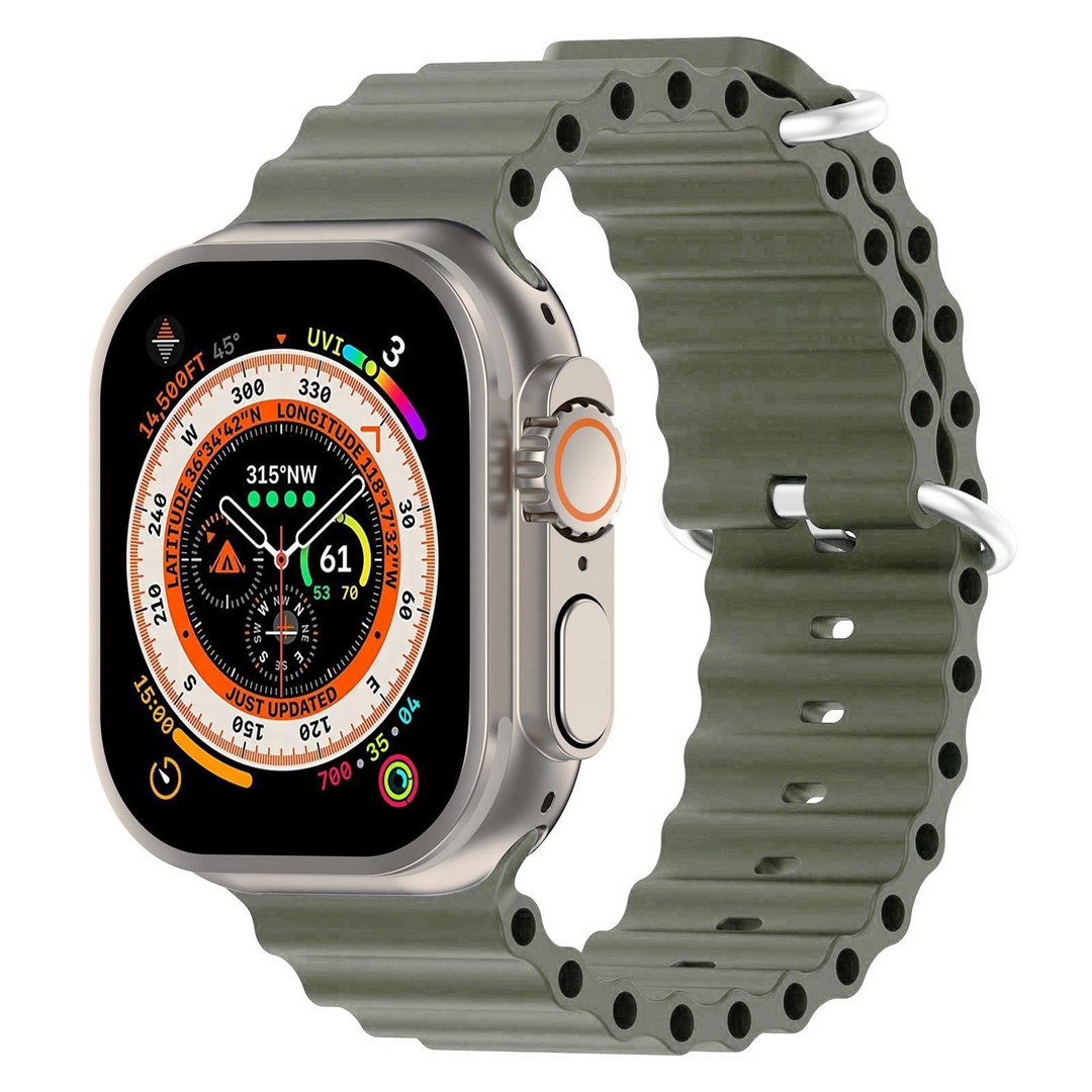 Armband Ocean - Gr&uuml;ngrau - Geeignet f&uuml;r Apple Watch 44mm / 45mm / 46mm / 49mm