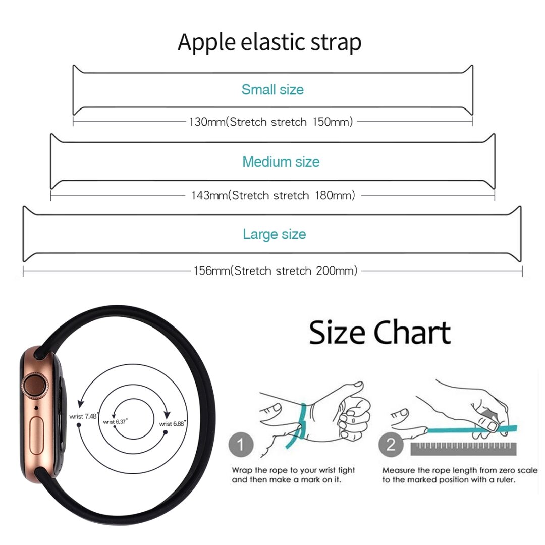 Solo Loop Link series Armband - Gr&ouml;&szlig;e: L - Blau - Geeignet f&uuml;r Apple Watch 38mm / 40mm / 41mm / 42mm